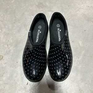 Sloggers Shoes | Near New Sloggers, Black With White Polka Dots / Size 9 / Vv-25